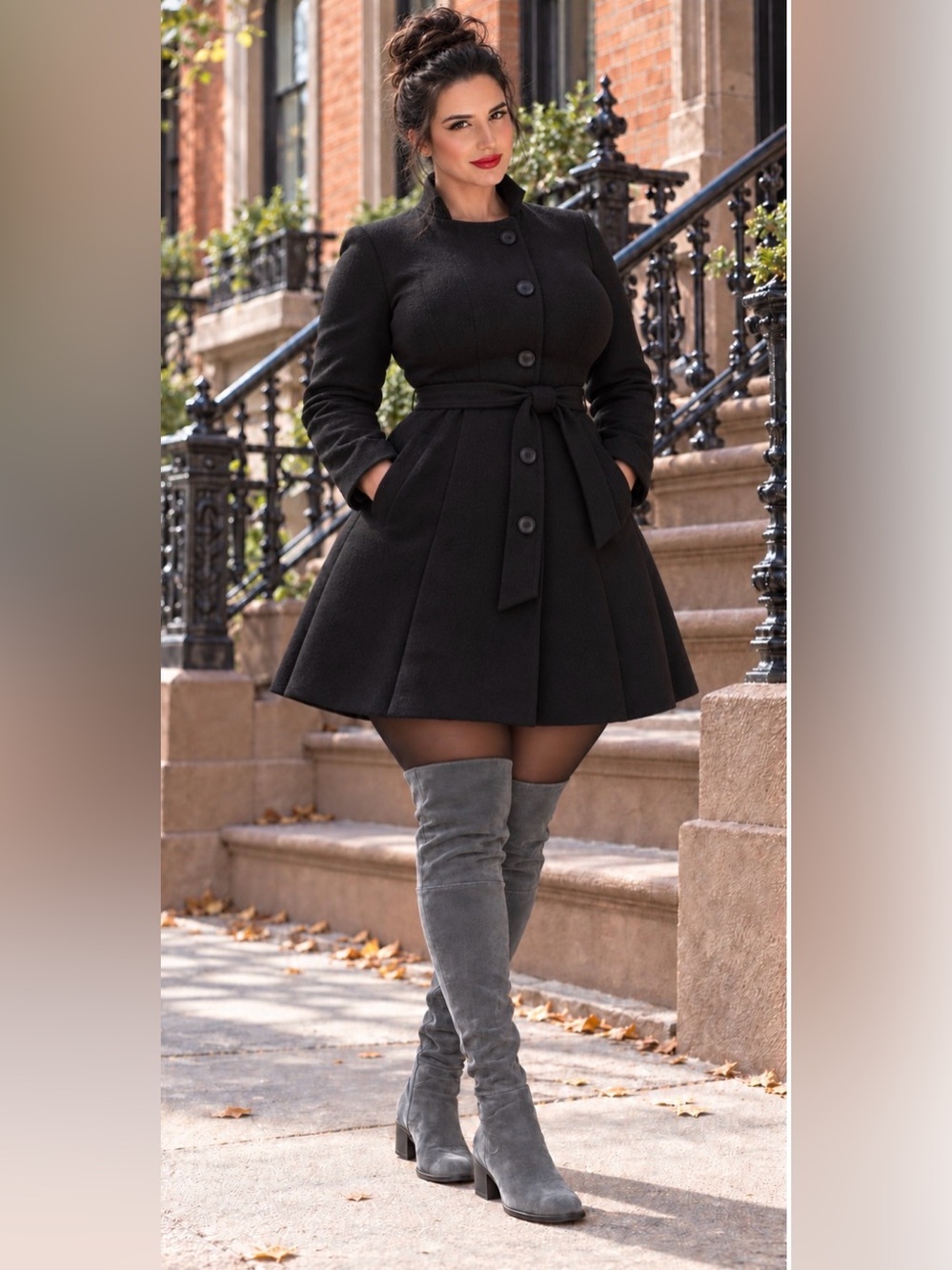 Blondo Sierra Gray Suede Over The Knee Boots Waterproof Weatherproof Pull On 9.5